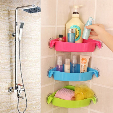 4 Colors Bathroom Corner Storage Rack Organizer